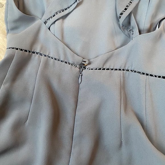 Keepsake Lover’s Holiday Playsuit Light Blue Ruffle Romper Sz Xs - Picture 9 of 10